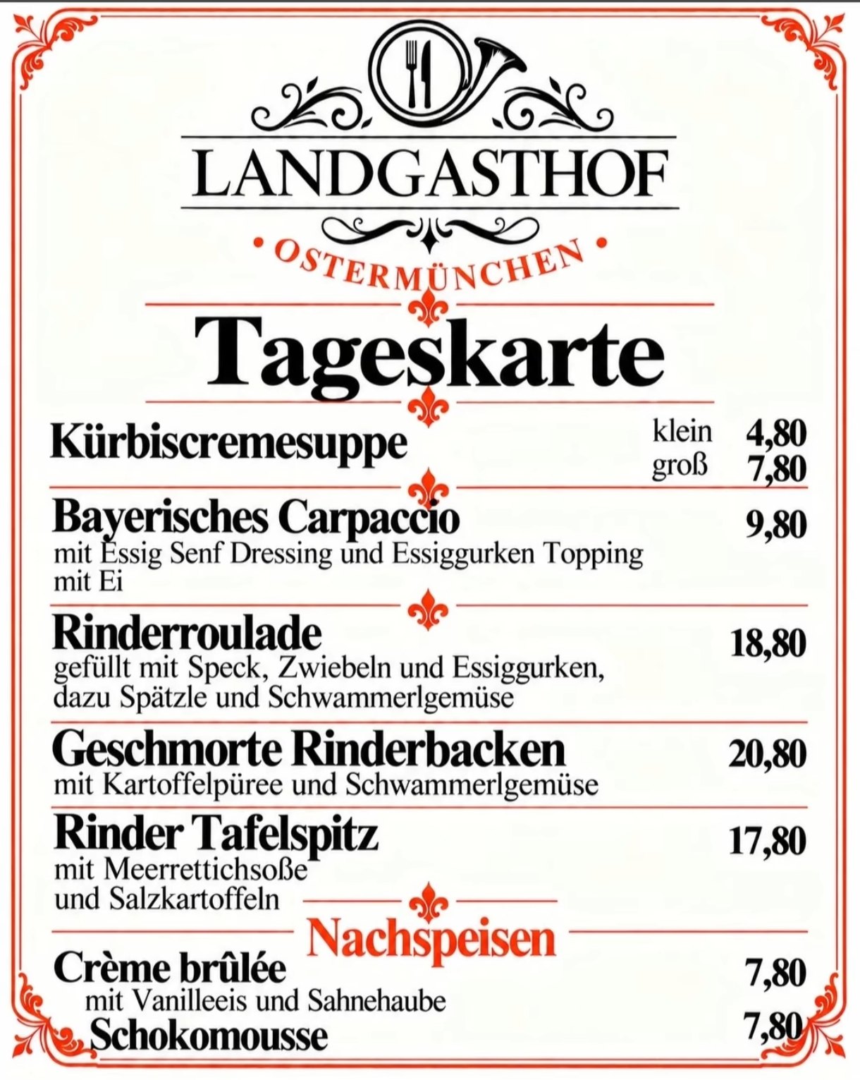 Tageskarte